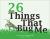 Softcover, 26 Things that bug me